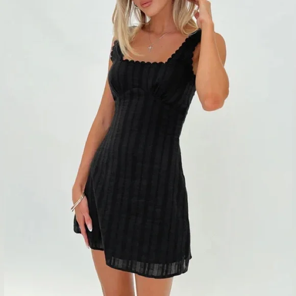 Princess Polly | Dresses | Princess Polly Dasha Mini Dress Black Petite  Size New With Tags 0p Nwt | Poshmark